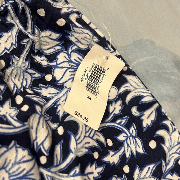 Blue and white print airy pants - Picture 6 of 9